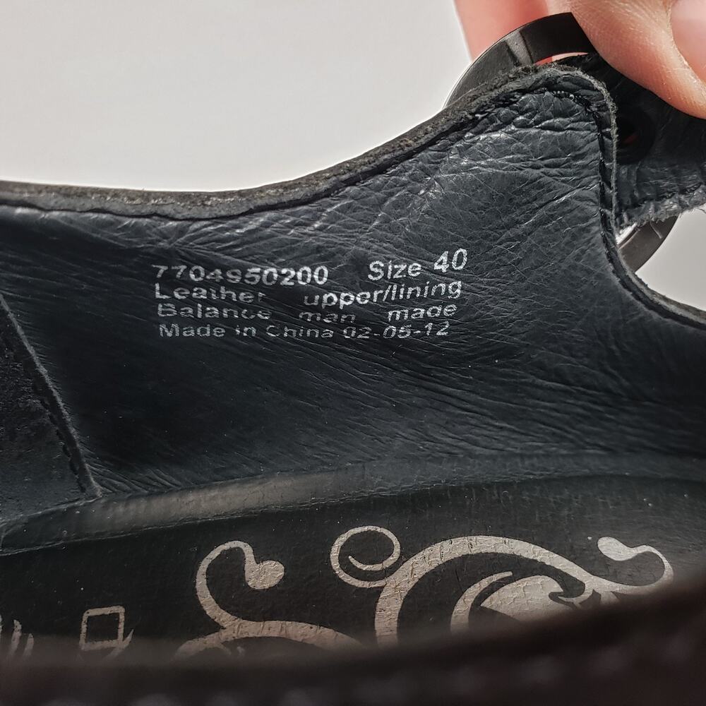 Dansko Nevin Womens Size EU 40 US 9.5-10 Black Leather Mary Jane Steampunk Shoes - Picture 12 of 12